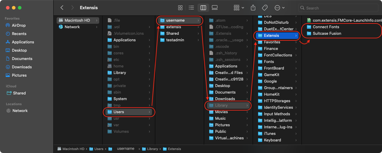 Collecting / Extracting Fonts from the Connect Fonts Font Vault Extensis