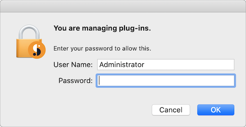The confirmation dialog for Suitcase Fusion for Mac