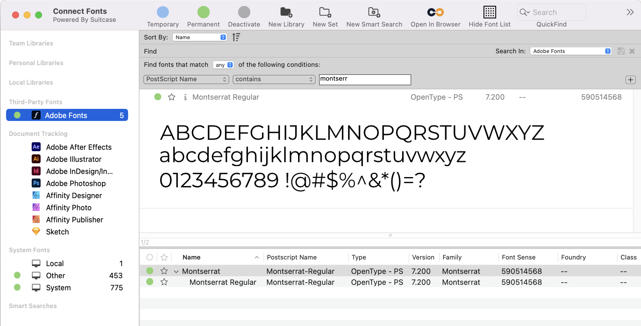 Working with Adobe Fonts in Connect Fonts Desktop – Extensis