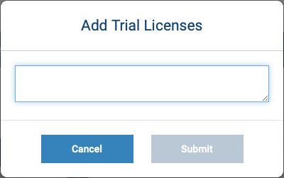 The Add Licenses dialog in the Licenses panel of Universal Type Server