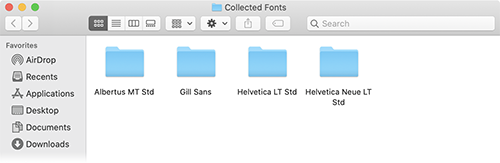 colect fonts for output suitcase fusion 6