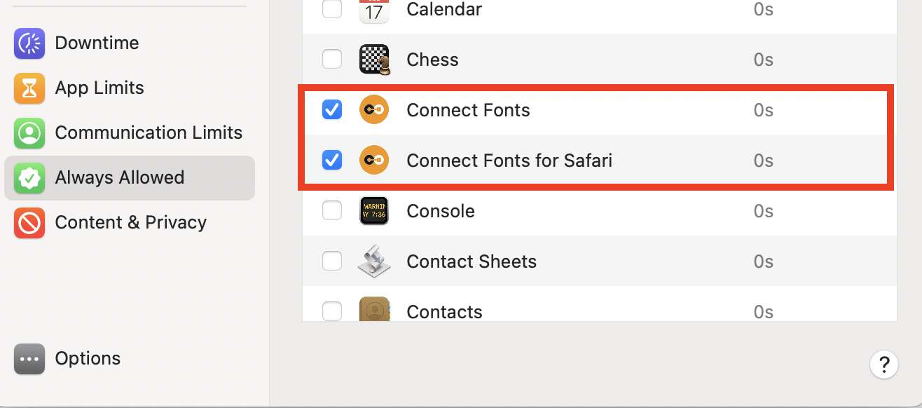 safari font not working